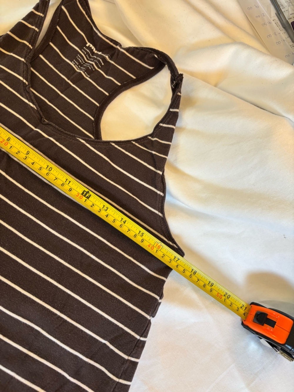 Pact Brown and Cream Striped organic cotton pajamas M - Picture 6 of 9